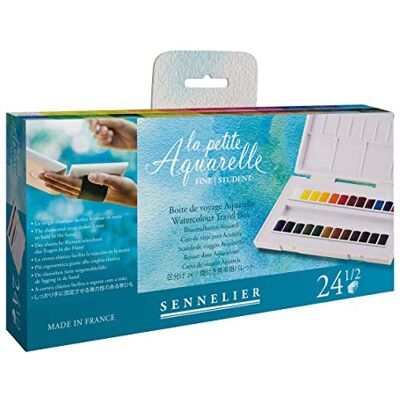 Sennelier De kleine aquarel 24 halve pannen Sennelier De kleine aquarel 24 halve pannen