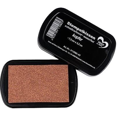 Ideen mit Herz Stempelkussen, sneldrogend, waterdicht, 7,5 cm x 4,3 cm, koper Ideen mit Herz Stempelkussen, sneldrogend, waterdicht, 7,5 cm x 4,3 cm, koper