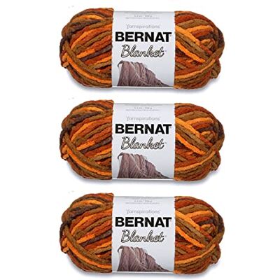 Bernat 3 x bollen herfstdeken wol 150 g polyester 6 super volumineus 91,4 m breien/haken Bernat 3 x bollen herfstdeken wol 150 g polyester 6 super volumineus 91,4 m breien/haken