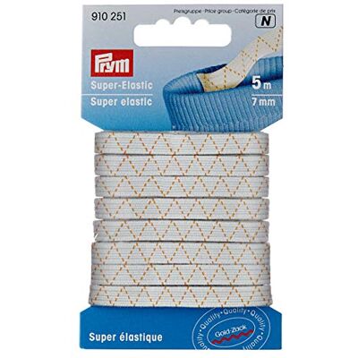 Prym 910251, super elastisch, 7 mm, wit Prym 910251, super elastisch, 7 mm, wit
