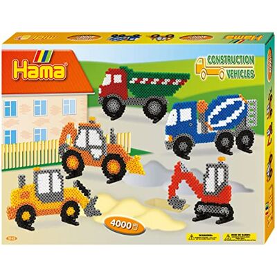 Hama 3143 – creatieve hobby – strijkkralenbox – maat Midi – de bouwmachines Hama 3143 – creatieve hobby – strijkkralenbox – maat Midi – de bouwmachines