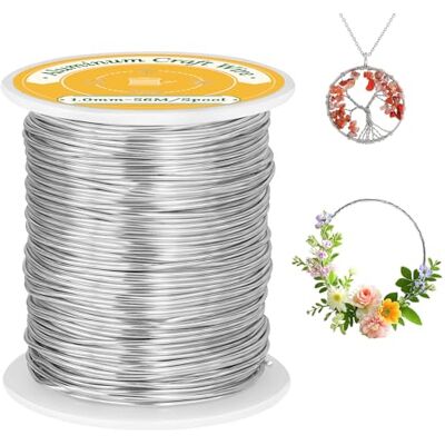 VynyQoo Flexibele en opvouwbare aluminiumdraad voor het maken van sieraden, voor het maken van sieraden, voor het maken van bloemen, beeldhouwen, knutselbenodigdheden, het maken van VynyQoo Flexibele en opvouwbare aluminiumdraad voor het maken van sieraden, voor het maken van sieraden, voor het maken van bloemen, beeldhouwen, knutselbenodigdheden, het maken van