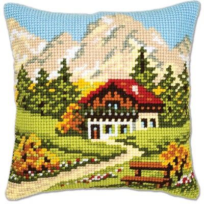 Vervaco Kruissteek Kit Volledige Kussen Set BERGLANDSCHAP Decoratie Handmatig Borduurwerk Kit Volwassen Kunst Creatief Cadeau DIY ca. 40 x 40 cm Cross Stitch Borduurwerk Vervaco Kruissteek Kit Volledige Kussen Set BERGLANDSCHAP Decoratie Handmatig Borduurwerk Kit Volwassen Kunst Creatief Cadeau DIY ca. 40 x 40 cm Cross Stitch Borduurwerk