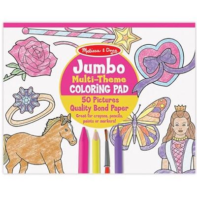Melissa & Doug Jumbo kleurblok met meerdere thema's, 14225 Melissa & Doug Jumbo kleurblok met meerdere thema's, 14225