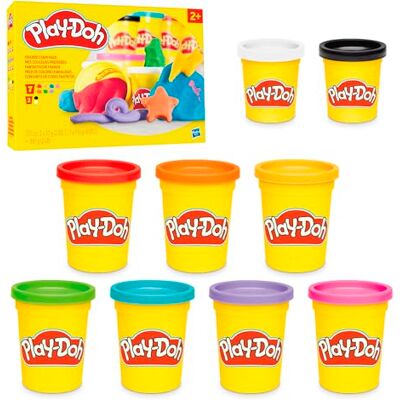 Play-Doh Hasbro , Mijn favoriete kleuren, pak van 9 potten boetseerklei, knutselen voor kinderen Play-Doh Hasbro , Mijn favoriete kleuren, pak van 9 potten boetseerklei, knutselen voor kinderen