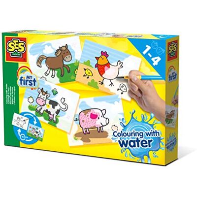Creative Kleurplaten op waterbasis, boerderijdieren, wit Creative Kleurplaten op waterbasis, boerderijdieren, wit