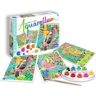 Sentosphère Aquarellum Amazon magische schilderset voor kinderen creatieve activiteit met 4 borden 18 x 25 cm 9 aquarelinkten kleurcreatie vanaf 7 jaar gemaakt in Frankrijk Sentosphère Aquarellum Amazon magische schilderset voor kinderen creatieve activiteit met 4 borden 18 x 25 cm 9 aquarelinkten kleurcreatie vanaf 7 jaar gemaakt in Frankrijk