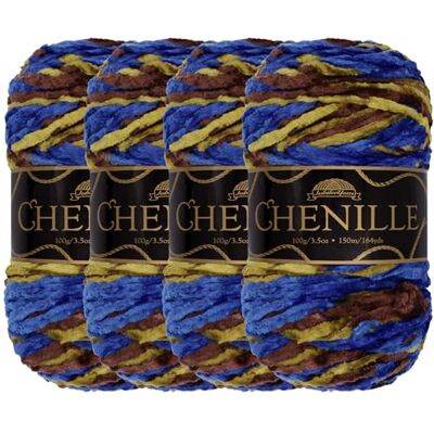 BambooMN JubileeYarn Chenille-strengen van gekamd polyester, 100 g, 4 stuks BambooMN JubileeYarn Chenille-strengen van gekamd polyester, 100 g, 4 stuks