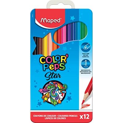 Maped Speelgoed M832014 Color driehoekige kleurpotloden, 12 stuks Maped Speelgoed M832014 Color driehoekige kleurpotloden, 12 stuks