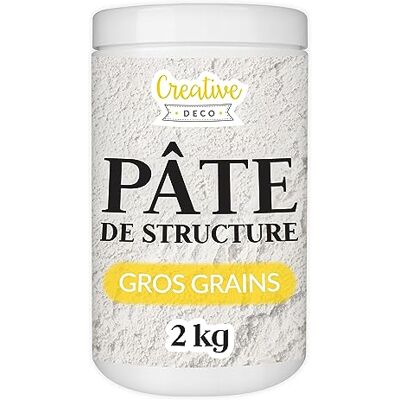 Creative Modeling Paste Structuurpasta, grove korrel, reliëfpasta voor acrylverf, modelleerpasta, modellerende 3D-effect en textuurkunst, 2 kg Creative Modeling Paste Structuurpasta, grove korrel, reliëfpasta voor acrylverf, modelleerpasta, modellerende 3D-effect en textuurkunst, 2 kg