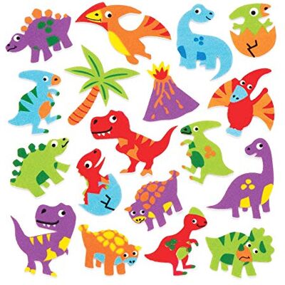 Baker Ross Dinosaurus schuimstickers, 120-delige set Baker Ross Dinosaurus schuimstickers, 120-delige set