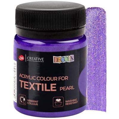 Decola — Textielverf Violet Glitter 50ML Textielverf met hoog pigmentgehalte Gemaakt door Nevskaya Palitra Decola — Textielverf Violet Glitter 50ML Textielverf met hoog pigmentgehalte Gemaakt door Nevskaya Palitra