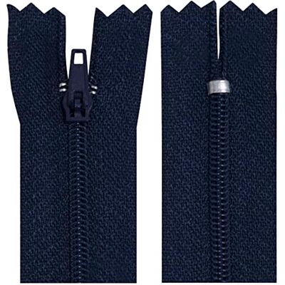 AERZETIX C63248 Set van 10 spiraalvormige ritssluitingen nr. 3 niet scheidbaar 20 cm nylon Zelfborgende schuif van metaal Donkerblauwe kleur Kleding voor naaibroek fournituren AERZETIX C63248 Set van 10 spiraalvormige ritssluitingen nr. 3 niet scheidbaar 20 cm nylon Zelfborgende schuif van metaal Donkerblauwe kleur Kleding voor naaibroek fournituren