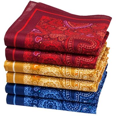 Merrysquare Fijne zakdoeken van stof, motief harten, model AGAPE, middelgroot, 35 cm x 35 cm, 6 stuks, 100% katoen 35cm x 35cm Merrysquare Fijne zakdoeken van stof, motief harten, model AGAPE, middelgroot, 35 cm x 35 cm, 6 stuks, 100% katoen 35cm x 35cm