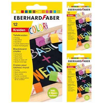Eberhard Faber 599031 krijt voor schoolbord, meerkleurig Eberhard Faber 599031 krijt voor schoolbord, meerkleurig