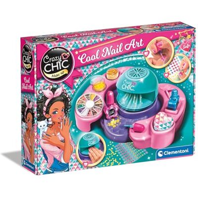 Clementoni 18599 – Crazy Chic – nagelstudio – nagelspeelgoed voor meisjes, creatieve vrijetijdsset voor meisjes van 6 jaar, nageldecoraties, nagellak Clementoni 18599 – Crazy Chic – nagelstudio – nagelspeelgoed voor meisjes, creatieve vrijetijdsset voor meisjes van 6 jaar, nageldecoraties, nagellak