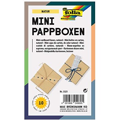 Folia 3321 mini-geschenkdozen, vierkant, 7,5 x 7,5 x 4,5 cm, 10 stuks Folia 3321 mini-geschenkdozen, vierkant, 7,5 x 7,5 x 4,5 cm, 10 stuks