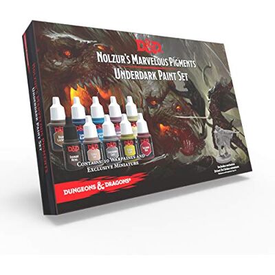 The Army Painter Dungeons & Dragons Underdark Paint Set Nolzur's Marvelous Pigments 10 acrylverf geschikt voor figuurschilderen voor rollenspellen, bordspellen en Wargames. The Army Painter Dungeons & Dragons Underdark Paint Set Nolzur's Marvelous Pigments 10 acrylverf geschikt voor figuurschilderen voor rollenspellen, bordspellen en Wargames.