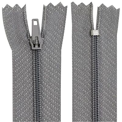 AERZETIX C63470 Set van 10 niet-scheidbare spiraalritssluitingen nr. 3 40 cm nylon zelfborgende metalen schuif kleur grijs kledingstuk naaibroek fournituren AERZETIX C63470 Set van 10 niet-scheidbare spiraalritssluitingen nr. 3 40 cm nylon zelfborgende metalen schuif kleur grijs kledingstuk naaibroek fournituren