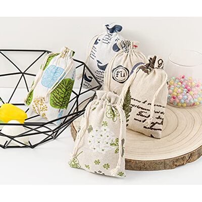 DAHI Jute zakjes 25 stuks 10x14cm linnen zakje katoenen zak zak zak linnen sieraden zakje stoffen zak geschenkzakje (5 soorten jutezakjes) DAHI Jute zakjes 25 stuks 10x14cm linnen zakje katoenen zak zak zak linnen sieraden zakje stoffen zak geschenkzakje (5 soorten jutezakjes)