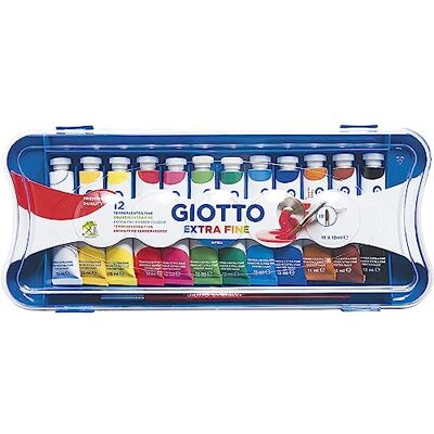 Giotto Doos met 12 tubes 12 ml extra fijne gouache Giotto Doos met 12 tubes 12 ml extra fijne gouache