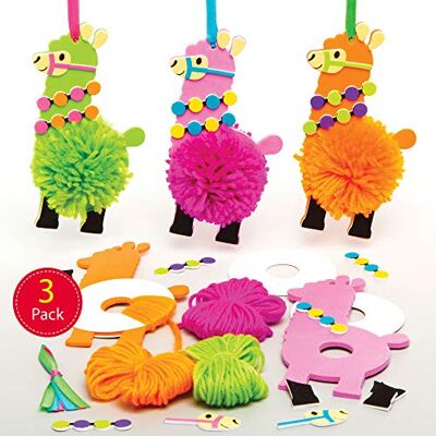 Baker Ross lamaset van pompons (3 stuks) – knutselen voor kinderen Baker Ross lamaset van pompons (3 stuks) – knutselen voor kinderen