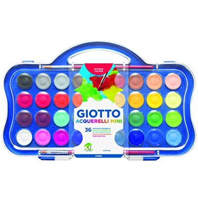 Giotto Set van 36 aquarelblokken, verschillende kleuren, super wasbaar, ideaal voor kinderen, feestjes en scholen Giotto Set van 36 aquarelblokken, verschillende kleuren, super wasbaar, ideaal voor kinderen, feestjes en scholen