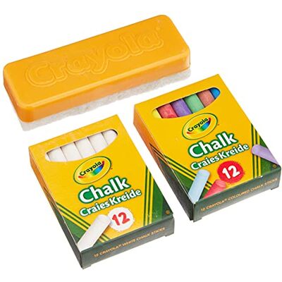 CRAYOLA Set van 24 krijtjes en borstel Voor school en thuis 98268 CRAYOLA Set van 24 krijtjes en borstel Voor school en thuis 98268