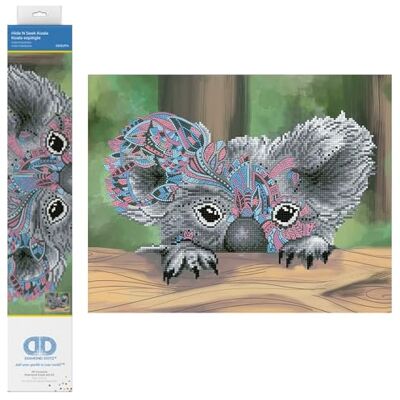 DIAMOND DOTZ DD9.074 Originele Hide N Seek Koala Diamant Schilderkit, Creatieve Set met 7.939 Diamond Mozaïekstenen, Schilderset ca. 45,5 x 35,5 cm, Complete set voor volwassenen en kinderen vanaf 6 jaar DIAMOND DOTZ DD9.074 Originele Hide N Seek Koala Diamant Schilderkit, Creatieve Set met 7.939 Diamond Mozaïekstenen, Schilderset ca. 45,5 x 35,5 cm, Complete set voor volwassenen en kinderen vanaf 6 jaar