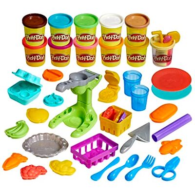 Hasbro Play-Doh, DE Markt-set, creatieve vrijetijdsbesteding met boetseerklei voor kinderen Hasbro Play-Doh, DE Markt-set, creatieve vrijetijdsbesteding met boetseerklei voor kinderen