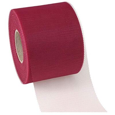 PRÄSENT C.E. Pattberg Verona Decoratielint bordeauxrood, 50 m tule lint om in te pakken en te decoreren, 72 mm breed, elegant lint voor paasdecoratie, babyshower, Kerstmis, bruiloft, decoratie PRÄSENT C.E. Pattberg Verona Decoratielint bordeauxrood, 50 m tule lint om in te pakken en te decoreren, 72 mm breed, elegant lint voor paasdecoratie, babyshower, Kerstmis, bruiloft, decoratie
