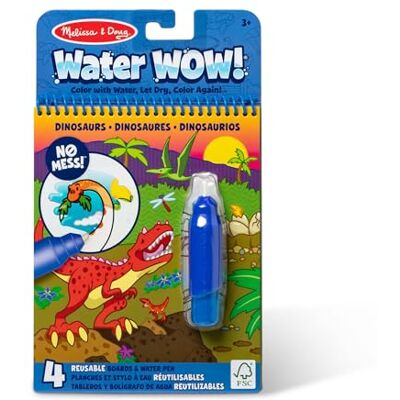 Melissa & Doug , Water Wow, herbruikbaar kleuren-activiteitenblok met wateronthuling, dinosaurus, 3 Melissa & Doug , Water Wow, herbruikbaar kleuren-activiteitenblok met wateronthuling, dinosaurus, 3