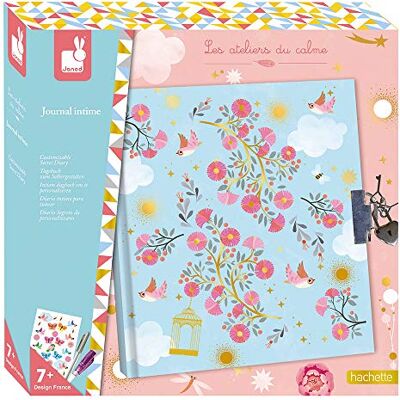 Janod Creatieve set dagboek, creatieve vrije tijd, schrijfwaren, 4 accessoires, fantasie en creatie, vanaf 7 jaar Janod Creatieve set dagboek, creatieve vrije tijd, schrijfwaren, 4 accessoires, fantasie en creatie, vanaf 7 jaar