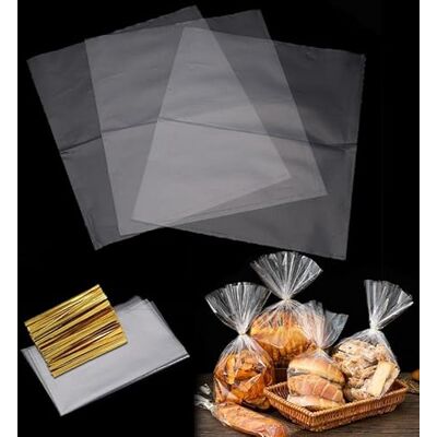 Chedin 200 stuks transparante cellofaanzakjes met metalen clips voor brood, koekjes, kinderverjaardag, 21 x 30/17 x 25/15 x 20/10 x 15 cm Chedin 200 stuks transparante cellofaanzakjes met metalen clips voor brood, koekjes, kinderverjaardag, 21 x 30/17 x 25/15 x 20/10 x 15 cm
