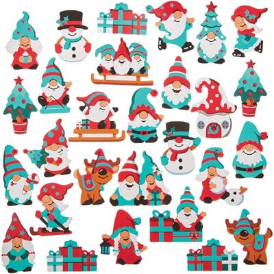 Baker Ross FN320 Kerst Gonk schuimstickers 150 stuks kerststickers voor kinderen Baker Ross FN320 Kerst Gonk schuimstickers 150 stuks kerststickers voor kinderen