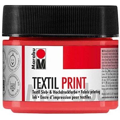 Marabu Print, zeef en hoge druk op waterbasis, 100 ml, pyreenrood, oranje 17030050913 Duitse versie Marabu Print, zeef en hoge druk op waterbasis, 100 ml, pyreenrood, oranje 17030050913 Duitse versie