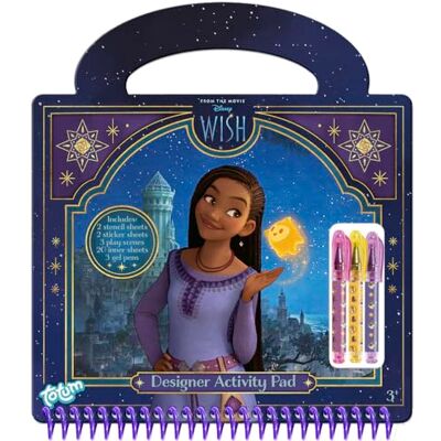 Totum Wish Disney Kleurboek en creatief activiteitenboek met sjablonen, stickers, mini-gelpennen, hardcover en spiraalbinding, voor kinderen en Disney-fans, meerkleurig Totum Wish Disney Kleurboek en creatief activiteitenboek met sjablonen, stickers, mini-gelpennen, hardcover en spiraalbinding, voor kinderen en Disney-fans, meerkleurig