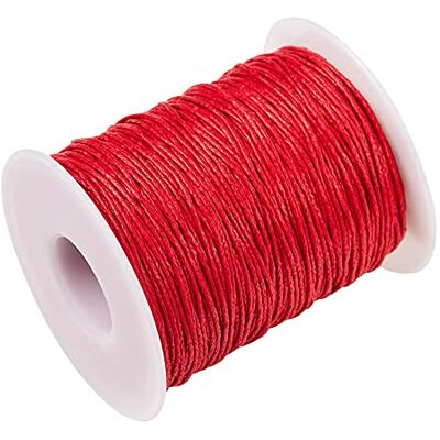 UR URLIFEHALL Macramé katoenen koord, gewaxt katoen, 90 m, 1 mm, voor het maken van sieraden UR URLIFEHALL Macramé katoenen koord, gewaxt katoen, 90 m, 1 mm, voor het maken van sieraden