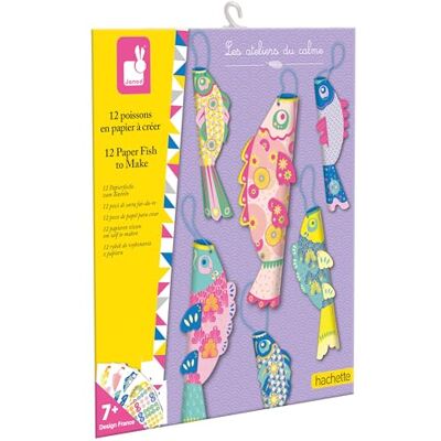 Janod Les Ateliers du Calme Vis van papier om te maken 12 vissen Creatieve vrijetijdsset voor kinderen Ontwikkeling van creativiteit en concentratie vanaf 7 jaar J07730 Janod Les Ateliers du Calme Vis van papier om te maken 12 vissen Creatieve vrijetijdsset voor kinderen Ontwikkeling van creativiteit en concentratie vanaf 7 jaar J07730