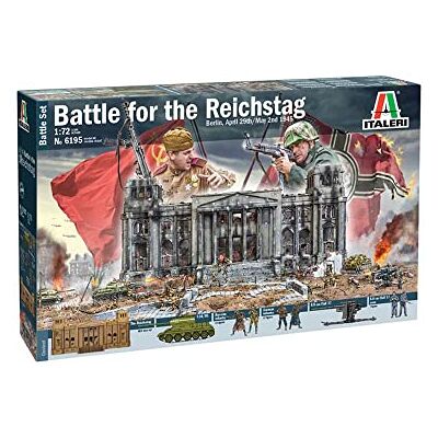 Italeri 1:72 Battle-set 1945 Fall of The Reichs, modelbouw, handwerk, collage, kunststof bouwspel, gedetailleerd, 6195S Italeri 1:72 Battle-set 1945 Fall of The Reichs, modelbouw, handwerk, collage, kunststof bouwspel, gedetailleerd, 6195S