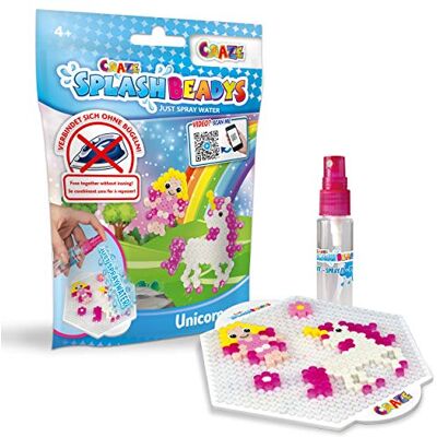 CRAZE Splash Beadys Kralenset, eenhoorn, knutselen, kinderen, magische kralen, zonder ijzer CRAZE Splash Beadys Kralenset, eenhoorn, knutselen, kinderen, magische kralen, zonder ijzer