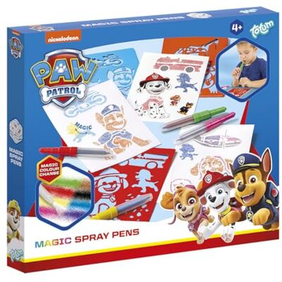 Totum Paw Patrol Paw Patrol Set kleurveranderende spuitpennen voor kinderen, magische schilderset met sjablonen, creatief tekenen en schilderplezier vanaf 4 jaar Totum Paw Patrol Paw Patrol Set kleurveranderende spuitpennen voor kinderen, magische schilderset met sjablonen, creatief tekenen en schilderplezier vanaf 4 jaar