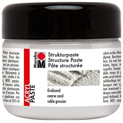 Marabu 122625814 structuurpasta, zandkorrels, 225 ml, wit Marabu 122625814 structuurpasta, zandkorrels, 225 ml, wit