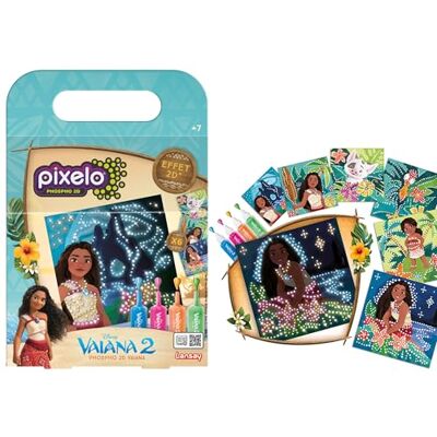 Lansay – PIXELO FOSPHO 2D – Disney VAIANA 2 – creatieve set voor kinderen vanaf 7 jaar + – creatieve hobby voor kinderen Disney – handmatige activiteit zonder scherm – lichttekening – knutselen Lansay – PIXELO FOSPHO 2D – Disney VAIANA 2 – creatieve set voor kinderen vanaf 7 jaar + – creatieve hobby voor kinderen Disney – handmatige activiteit zonder scherm – lichttekening – knutselen