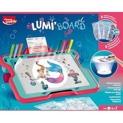Maped Creativ Lumi'Board De wereld van de zeemeermin – lichtmachine om te leren tekenen – speelgoed voor creatieve vrije tijd – lichtbord voor kinderen vanaf 4 jaar Maped Creativ Lumi'Board De wereld van de zeemeermin – lichtmachine om te leren tekenen – speelgoed voor creatieve vrije tijd – lichtbord voor kinderen vanaf 4 jaar