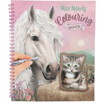 Depesche 13745 Miss Melody kleurboek met 20 voorgedrukte pagina's voor het maken van paardenmotieven, inclusief 1 vel stickers Depesche 13745 Miss Melody kleurboek met 20 voorgedrukte pagina's voor het maken van paardenmotieven, inclusief 1 vel stickers