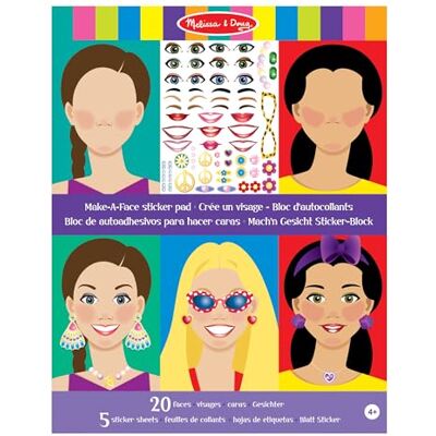Melissa & Doug Stickerblok: creëer een gezicht, 20 scènes, 250 stickers, activiteitenboeken, herbruikbare stickers, knutselen voor meisjes en jongens van 3, 4, 5, 6, 7 jaar Melissa & Doug Stickerblok: creëer een gezicht, 20 scènes, 250 stickers, activiteitenboeken, herbruikbare stickers, knutselen voor meisjes en jongens van 3, 4, 5, 6, 7 jaar