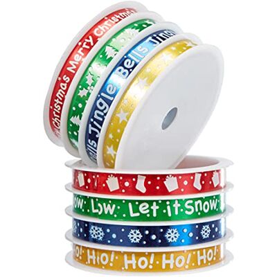 Baker Ross Festifs Lint Spoelen 8-delige set, 4,5 m lengte x 1 cm breedte Baker Ross Festifs Lint Spoelen 8-delige set, 4,5 m lengte x 1 cm breedte