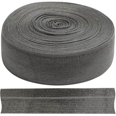 AERZETIX Platte elastische band 9 m x 20 mm 80% nylon en 20% lycra kleur grijs AERZETIX Platte elastische band 9 m x 20 mm 80% nylon en 20% lycra kleur grijs