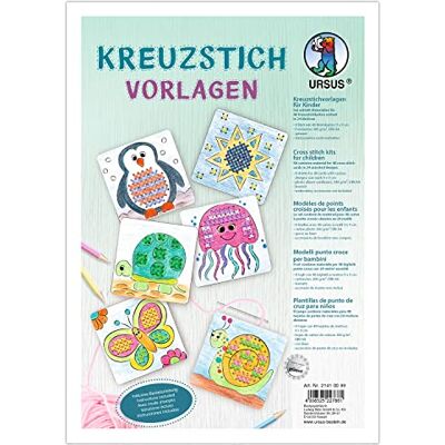 Ursus 21410099 kruissteekpatroon, 8 vellen à 48 kruissteekkaarten in 24 verschillende motieven, ca. 9 x 9 cm, fotokarton 300 g/m², lasergravure, DIN A4, inclusief Ursus 21410099 kruissteekpatroon, 8 vellen à 48 kruissteekkaarten in 24 verschillende motieven, ca. 9 x 9 cm, fotokarton 300 g/m², lasergravure, DIN A4, inclusief